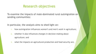 Male outmigration, intra-household decision-making and agricultural production: the case of Nepal