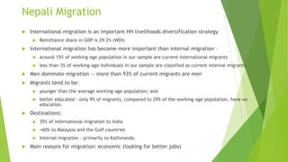 Male outmigration, intra-household decision-making and agricultural production: the case of Nepal