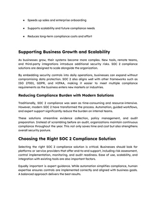 Strengthen Data Security with SOC 2 Compliance Solutions | PDF