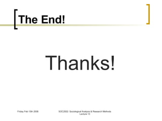 The End! Thanks! 