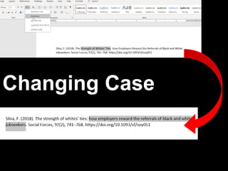 Changing Case
 