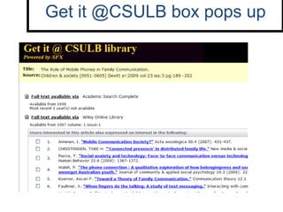 Get it @CSULB box pops up
 