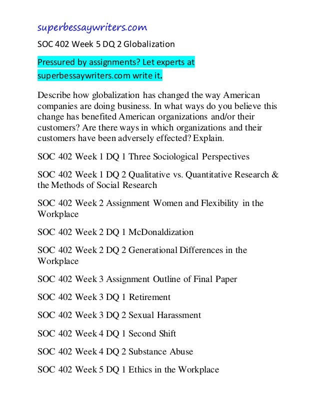 Globalization essay example image