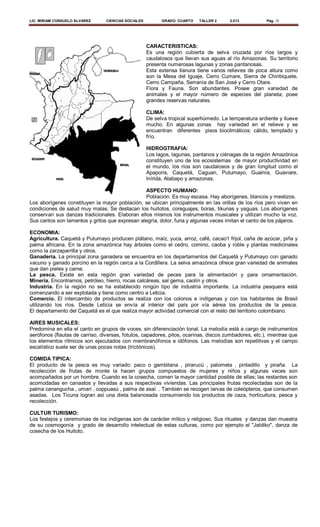 Regiones naturales de Colombia 3° | PDF