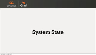 System State


Wednesday, February 22, 12
 