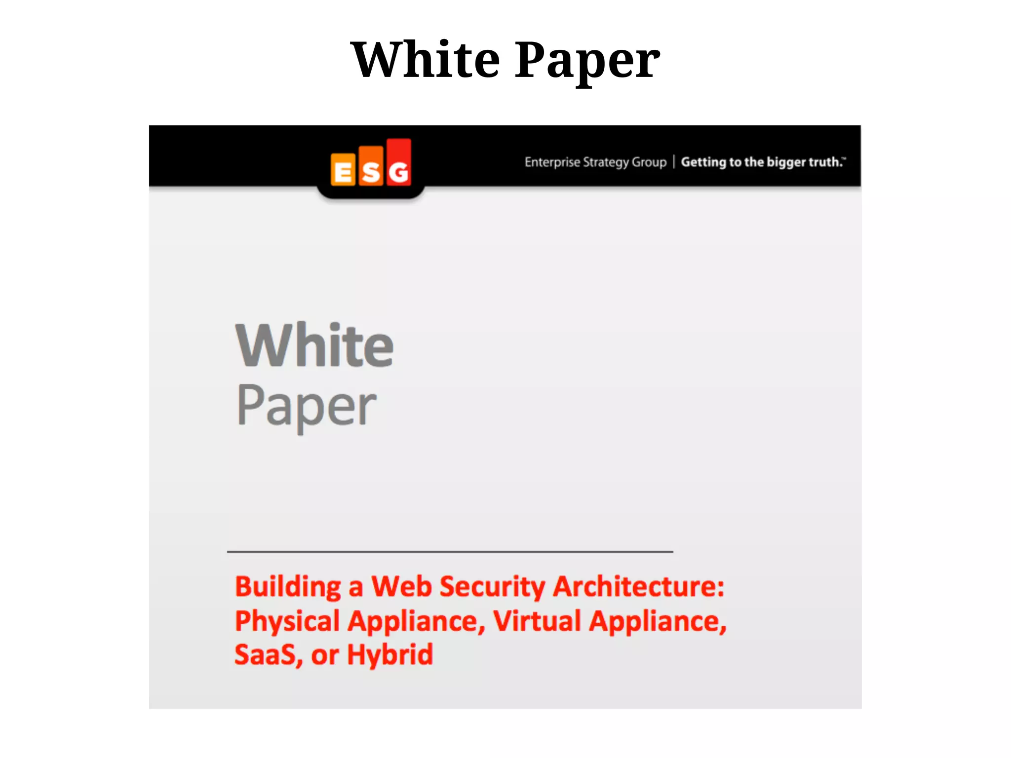 White Paper
 