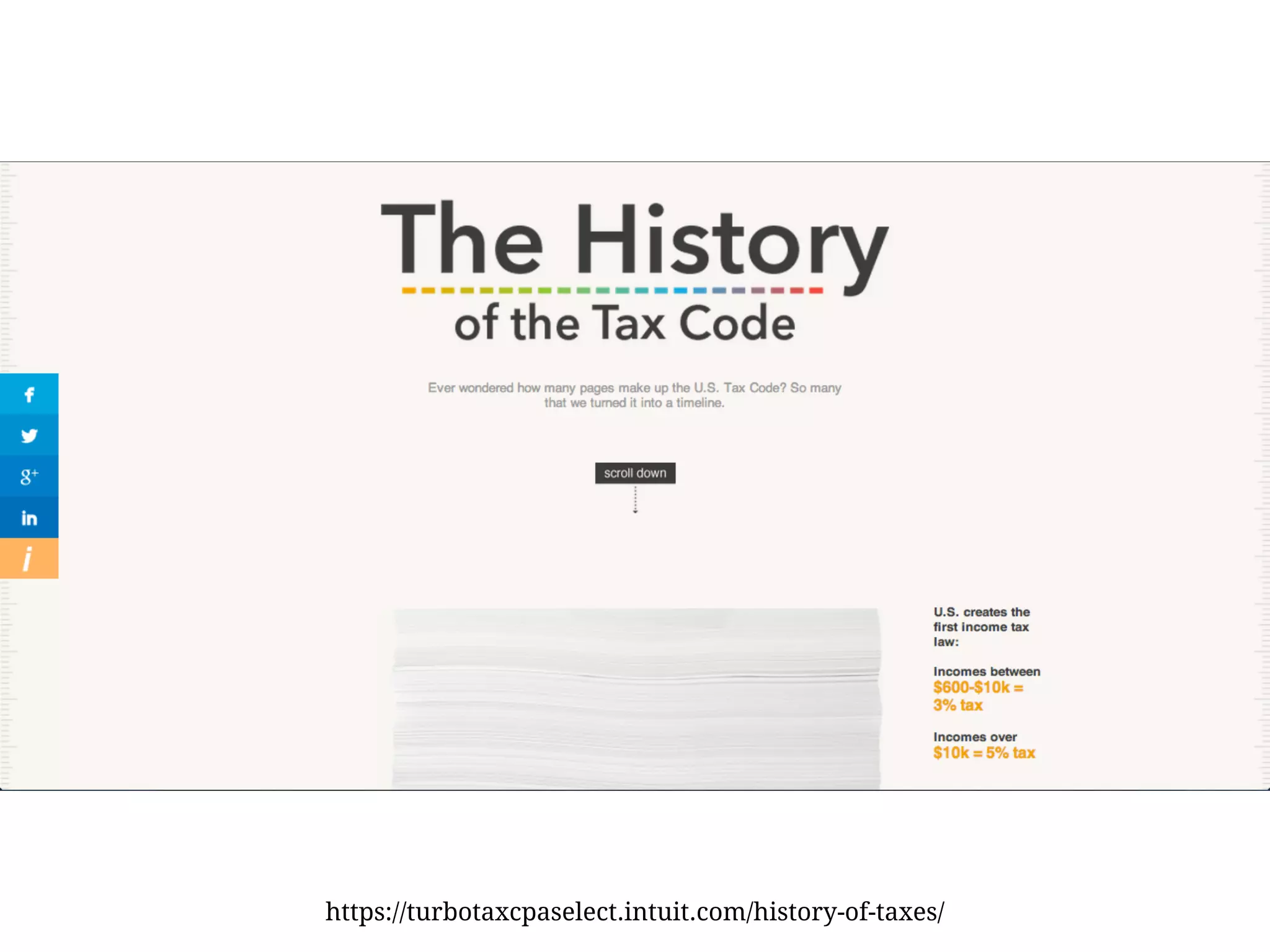 https://turbotaxcpaselect.intuit.com/history-of-taxes/
 
