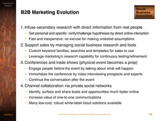 How Social Business Is Disrupting B2B Sales and Marketing