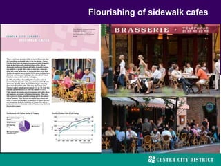 Flourishing of sidewalk cafes
 