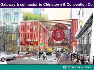 Gateway & connector to Chinatown & Convention Ctr
 
