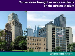 Conversions brought us more residents
on the streets at night
 