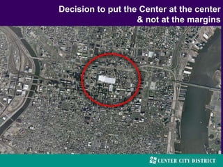 Decision to put the Center at the center
& not at the margins
 