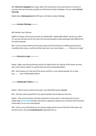 Soccer am final script | DOCX