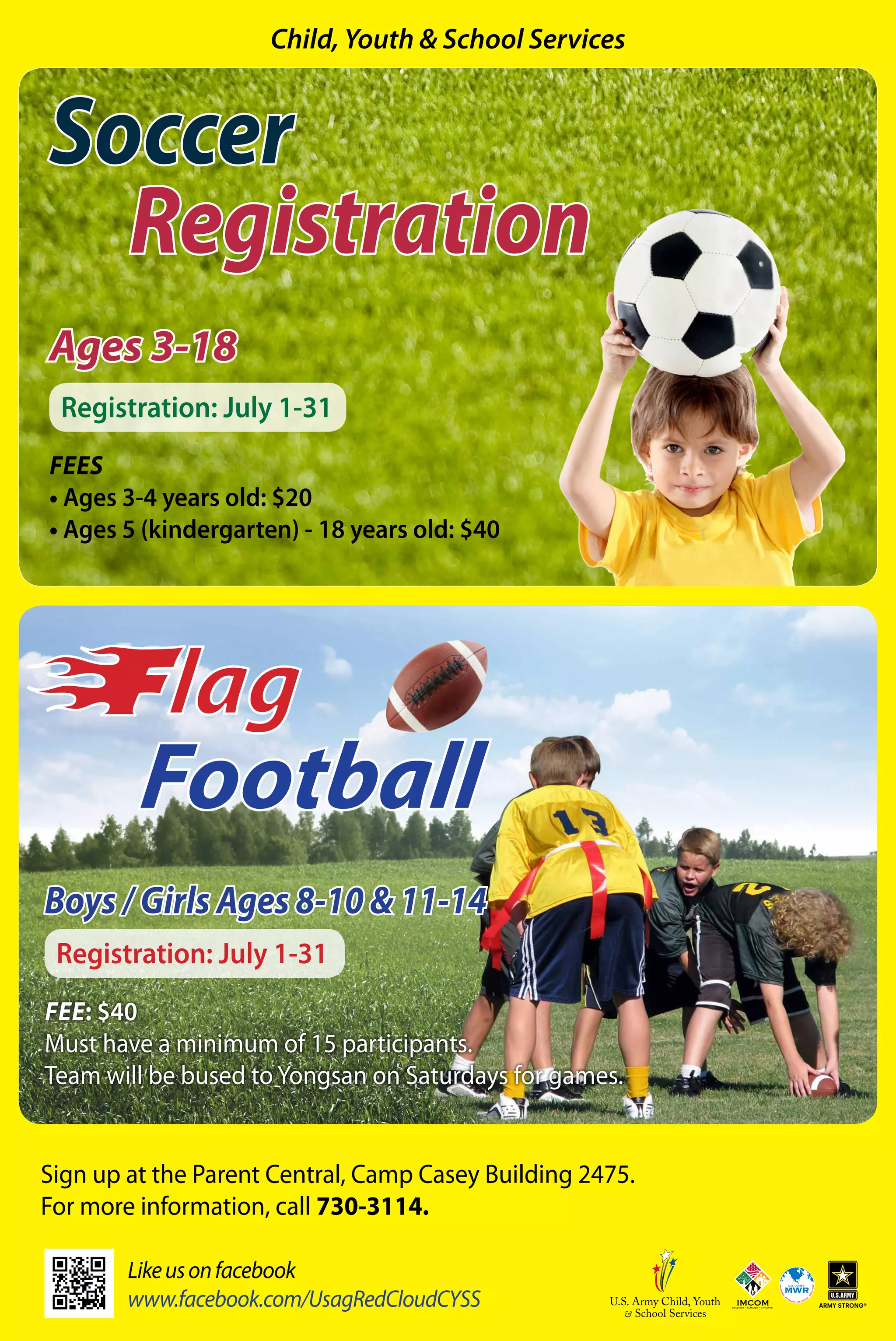 Soccer & Flag Football Registration July 2014 PDF
