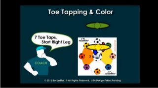 SoccerMat Drill Examples: Toe Tapping & Color