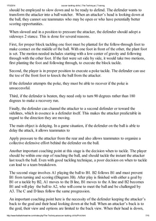 Soccer tackling drills