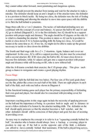 Soccer tackling drills