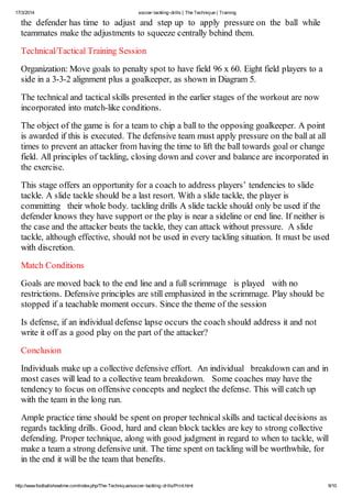 Soccer tackling drills