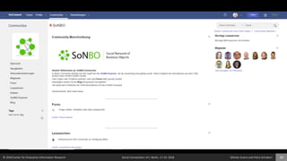 © 2018 Center for Enterprise Information Research Social Connections 14 | Berlin, 17.10. 2018 Söhnke Grams and Petra Schubert 29
 