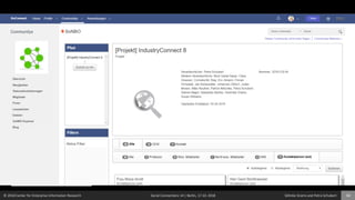 © 2018 Center for Enterprise Information Research Social Connections 14 | Berlin, 17.10. 2018 Söhnke Grams and Petra Schubert 34
 
