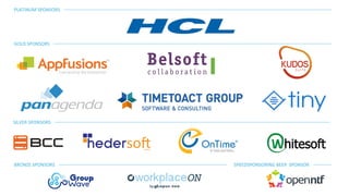 PLATINUM SPONSORS
GOLD SPONSORS
BRONZE SPONSORS
SILVER SPONSORS
SPEEDSPONSORING BEER SPONSOR
 