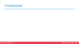 Social Connections 14 Berlin, October 16-17 2018
Customizer
 