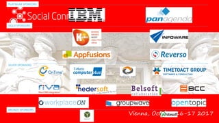 Vienna, October 16-17 2017
PLATINUM SPONSORS
GOLD SPONSORS
SILVER SPONSORS
BRONZE SPONSORS
 