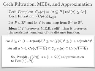 The Persistent Homology of Distance Functions under Random Projection | PDF