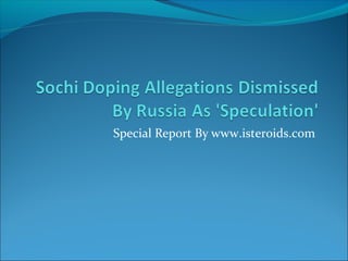 Special Report By www.isteroids.com
 
