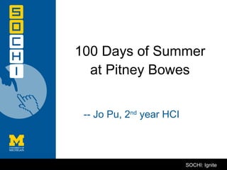 100 Days of Summer at Pitney Bowes ,[object Object]