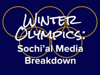 Winter
Olympics:
Sochi’al Media
Breakdown

 