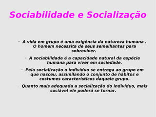 Sociabilidade | PPT
