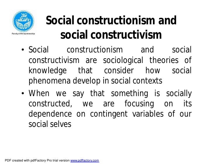 Social Construction Theory The Product Of Society