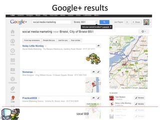 Google+ results




        g
      Local SEO
 