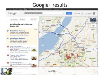 Google+ results




        g
      Local SEO
 