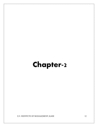 S.V. INSTITUTE OF MANAGEMENT, KADI 12
Chapter-2
 