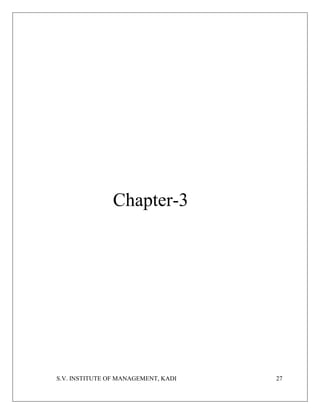 S.V. INSTITUTE OF MANAGEMENT, KADI 27
Chapter-3
 
