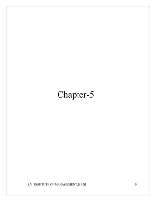 S.V. INSTITUTE OF MANAGEMENT, KADI 54
Chapter-5
 