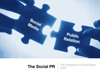The Social PR
The Integration of Social Media
& PR
SocialMedia
Public
Relation
 