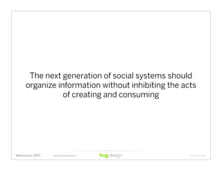 Social Architecture: Modeling the Next Generation