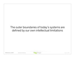 Social Architecture: Modeling the Next Generation