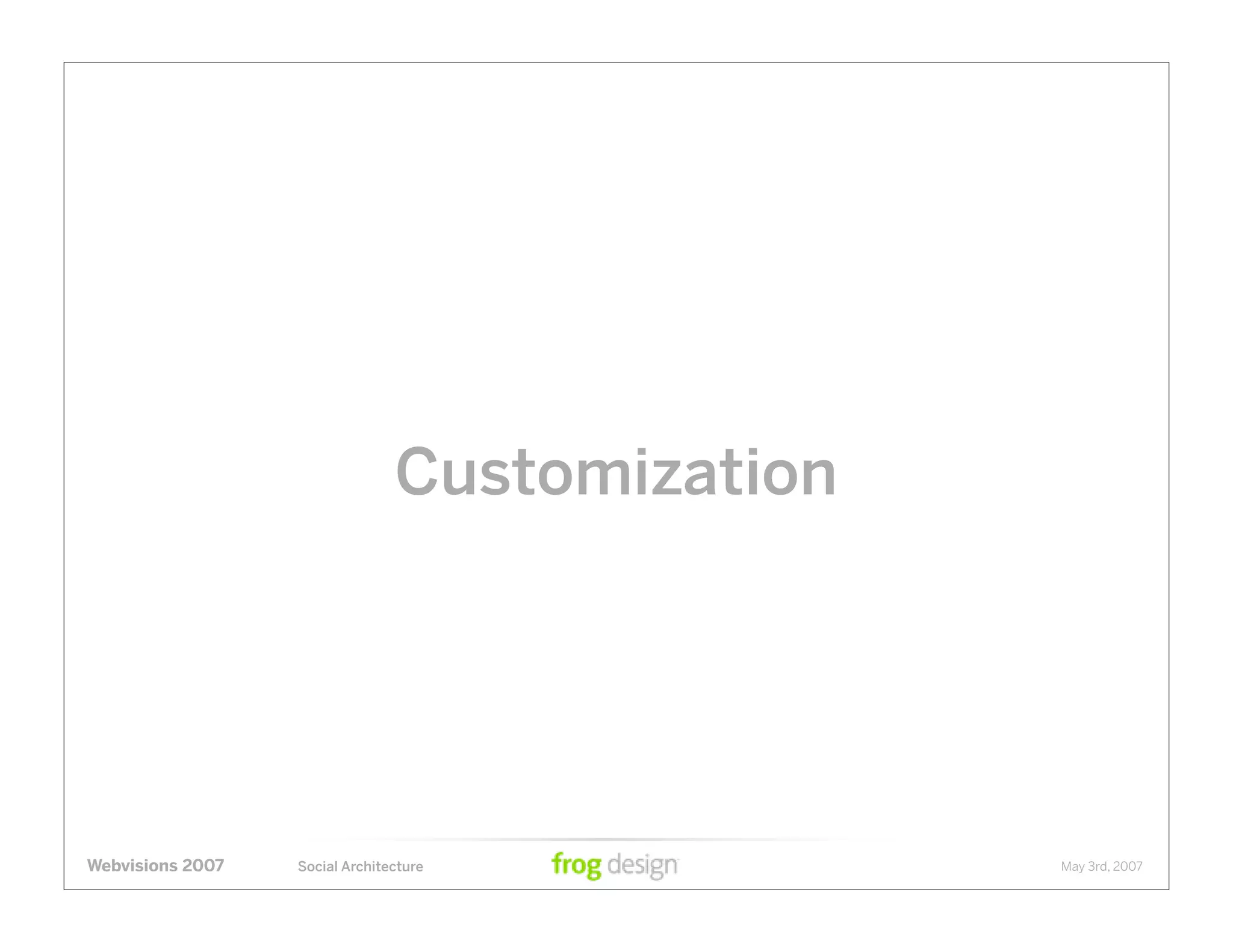 Social Architecture: Modeling the Next Generation