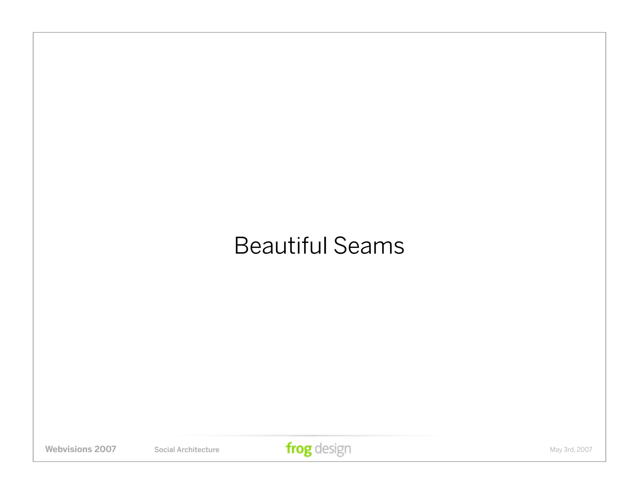 Social Architecture: Modeling the Next Generation