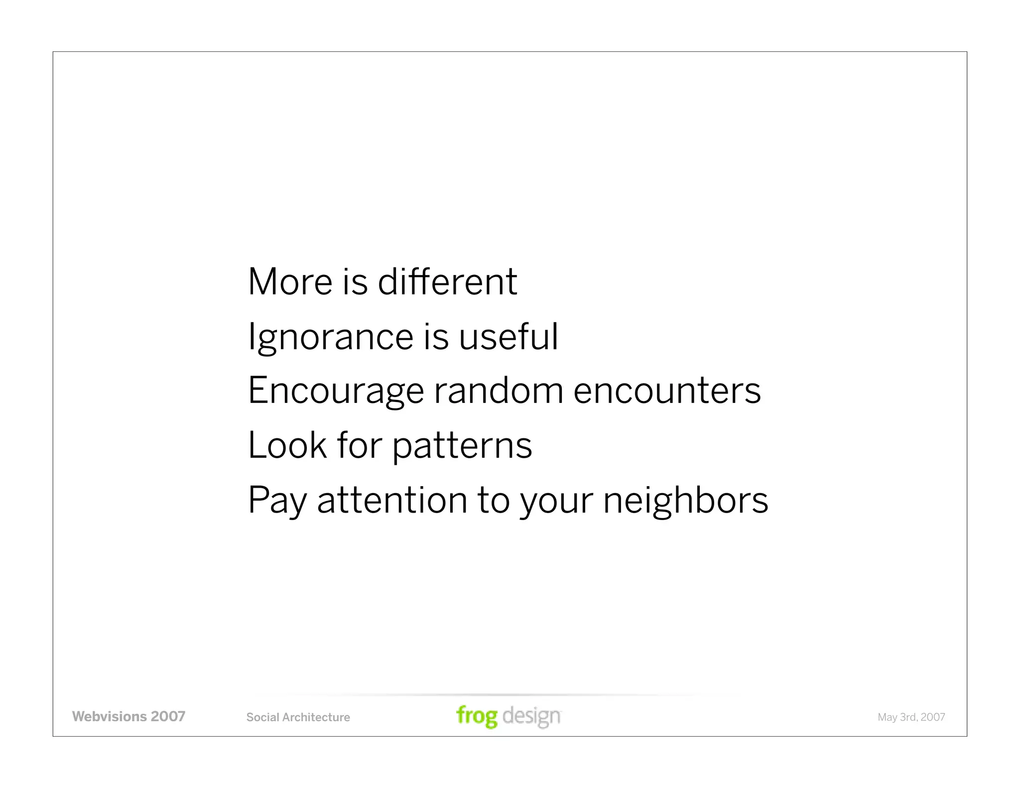 Social Architecture: Modeling the Next Generation