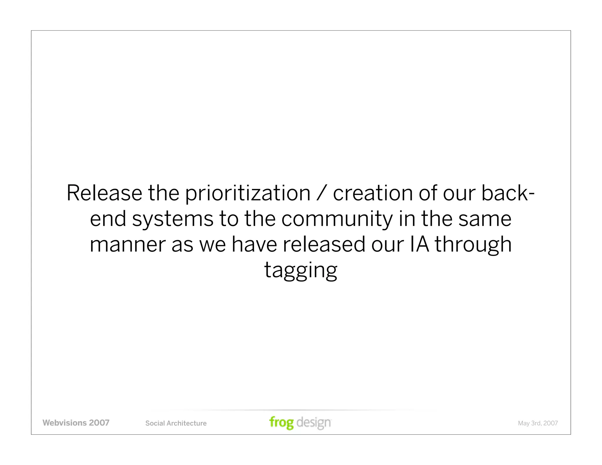Social Architecture: Modeling the Next Generation