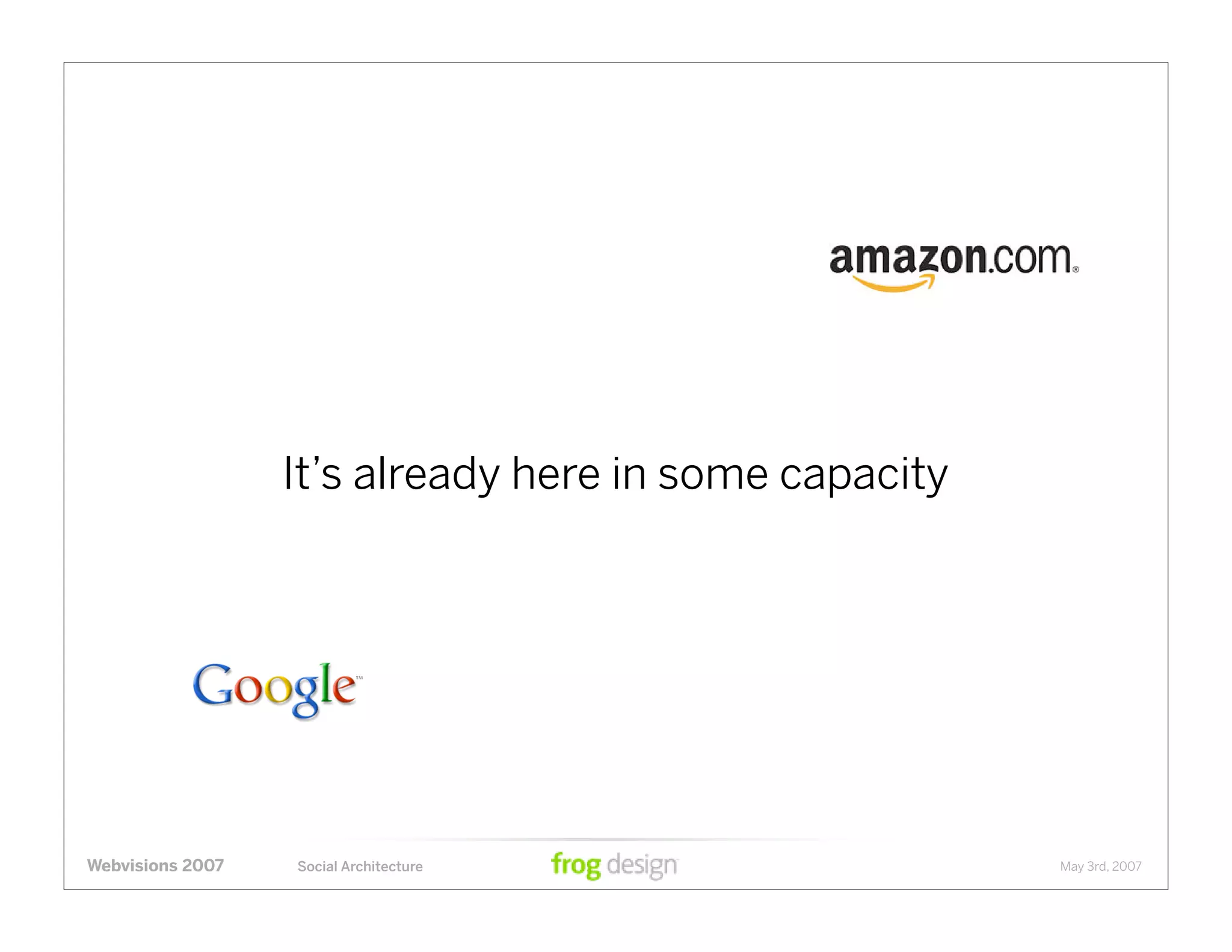 Social Architecture: Modeling the Next Generation