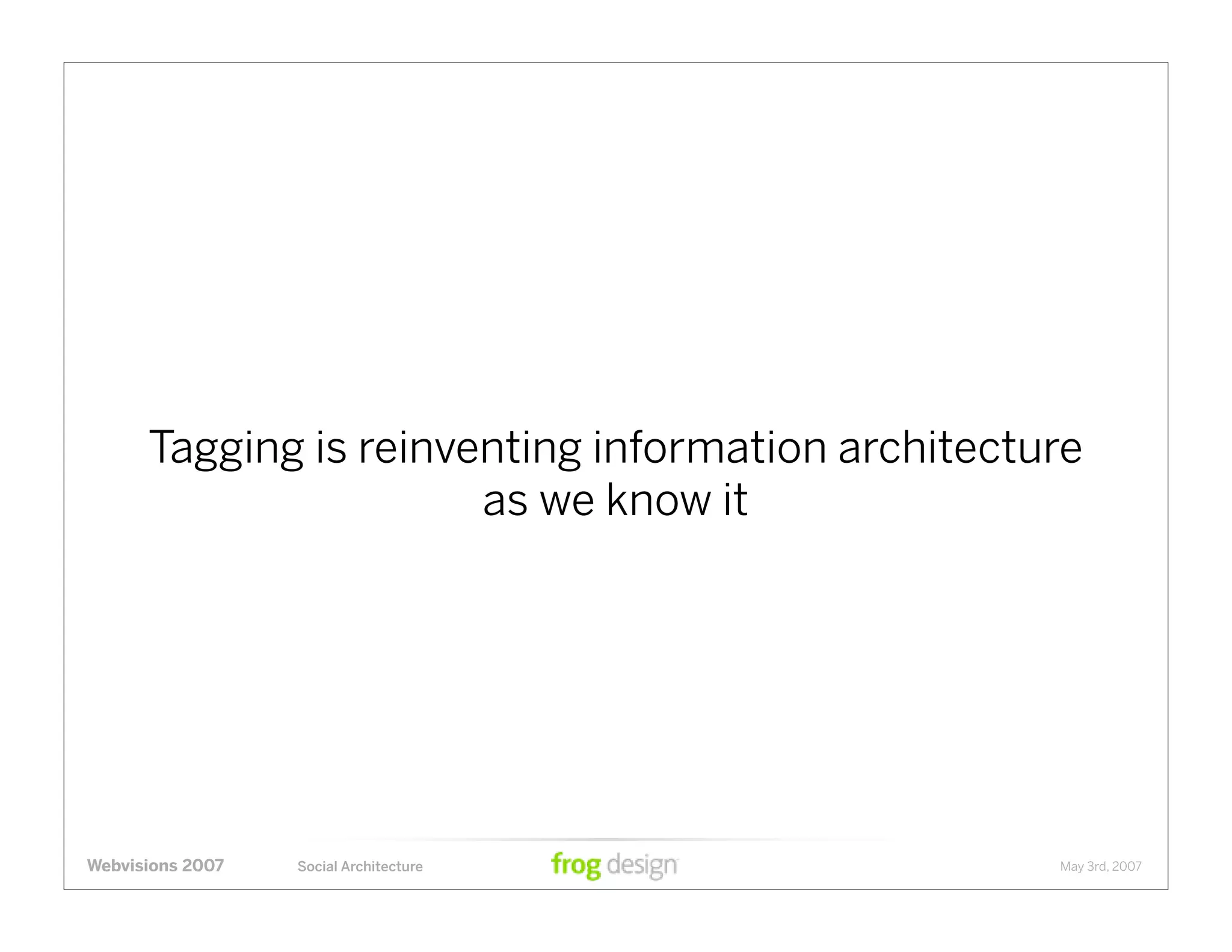 Social Architecture: Modeling the Next Generation