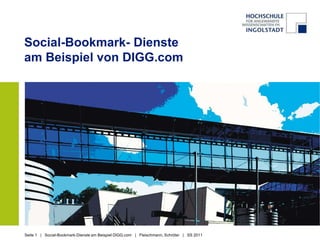 Social-Bookmark- Dienste am Beispiel von DIGG.com 