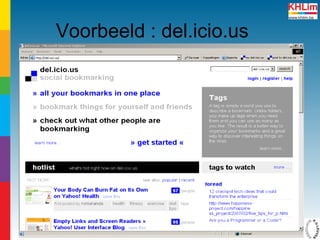 Voorbeeld : del.icio.us 