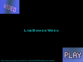 LiveBinder Video http://www.youtube.com/watch?v=d2nKyZ4MdKc&feature=related 